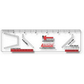 .020 Clear Plastic Logbook Ruler, Stock Shape (2"x7.13"), Spot Color